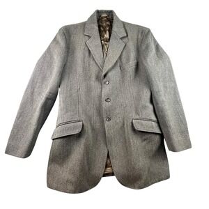 TWEED by CALDENE Mens Size 44R Slant Pockets 3 Button Heavy‎ Jacket England Made
